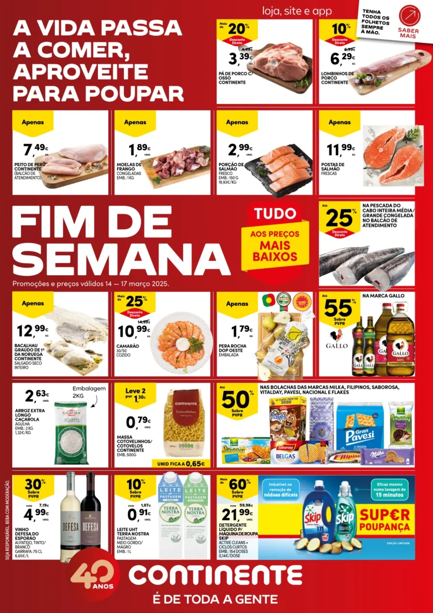 Folheto Continente Fim Semana