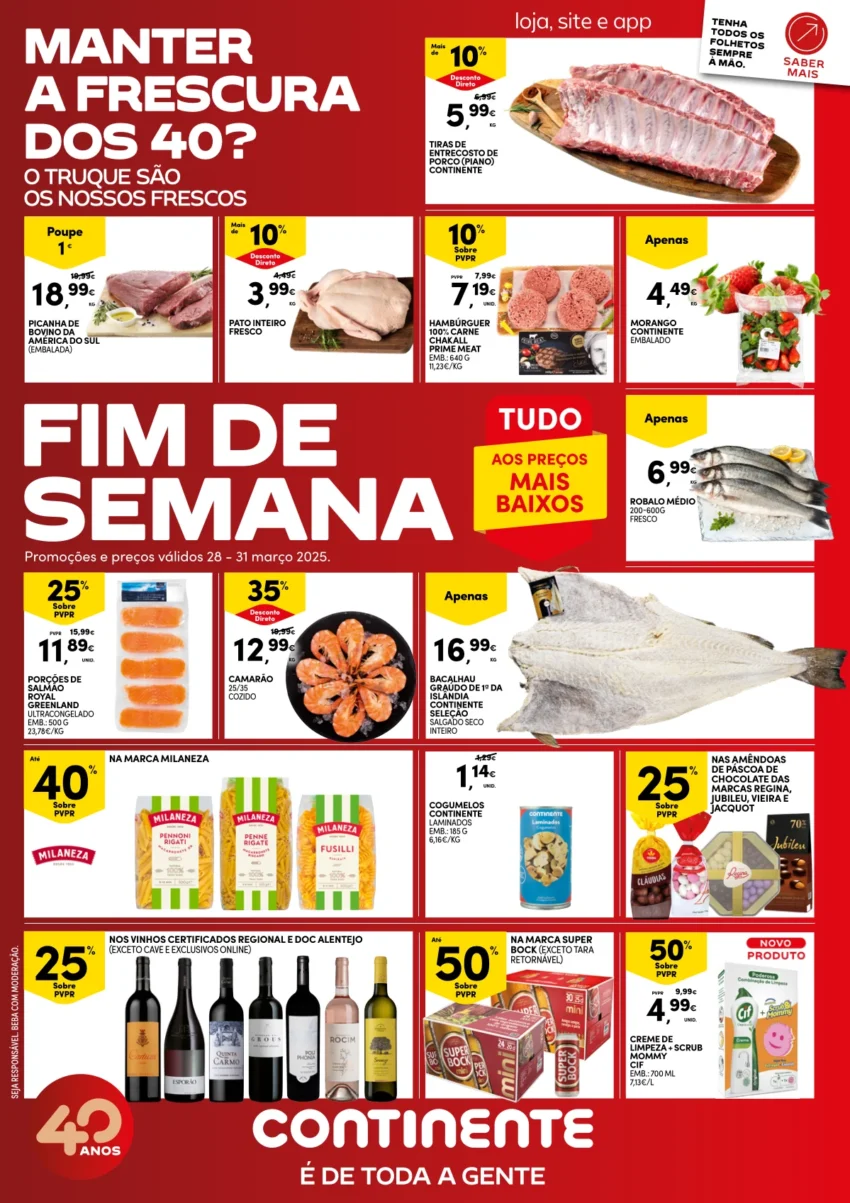 Folheto Continente Fim Semana
