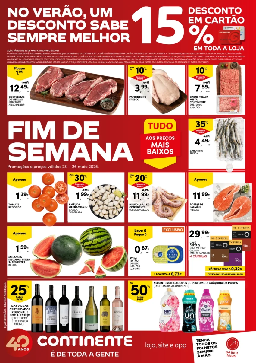 Folheto Continente Fim Semana