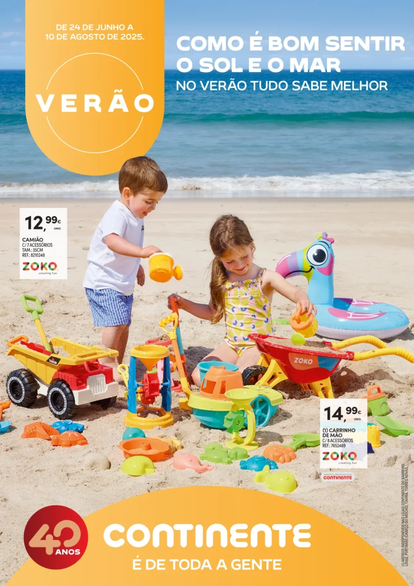 Página do Folheto Continente Ferias Verão