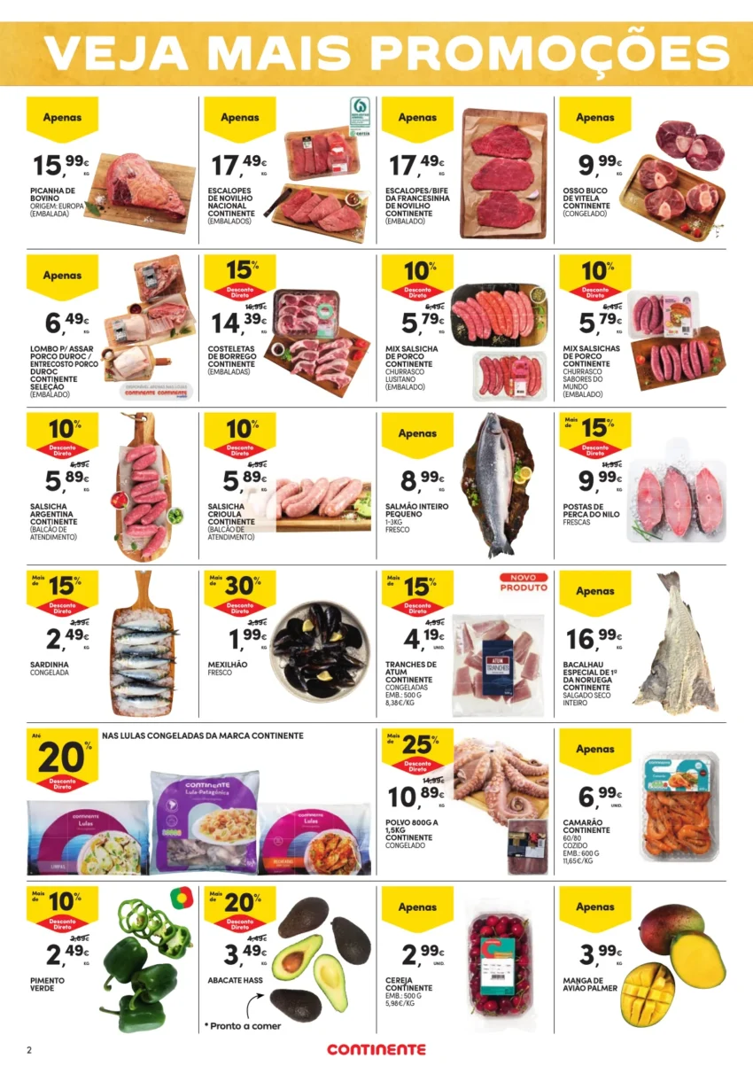 Página do Folheto Continente Fim Semana