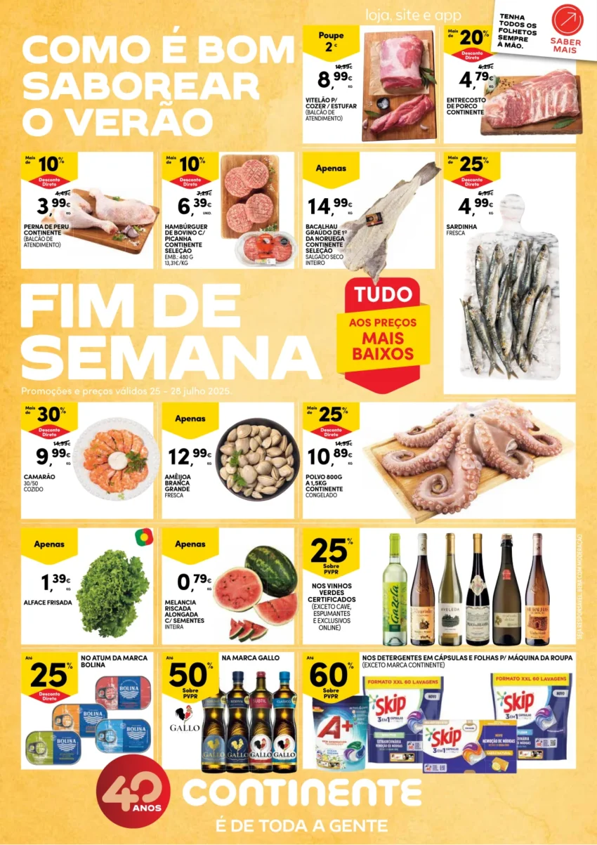 Página do Folheto Continente Fim Semana
