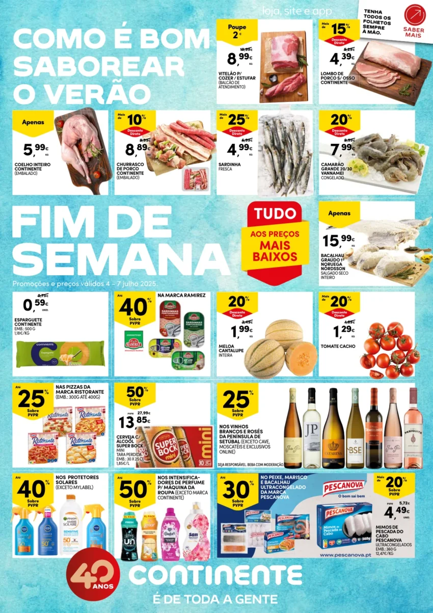 Folheto Continente Fim Semana